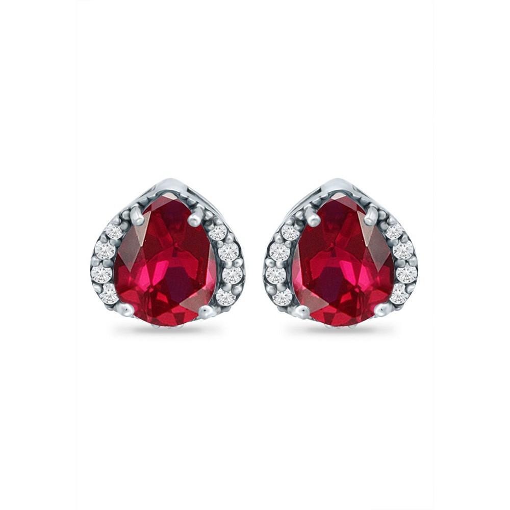 Giani Bernini Created Ruby and Cubic Zirconia Stud Earrings