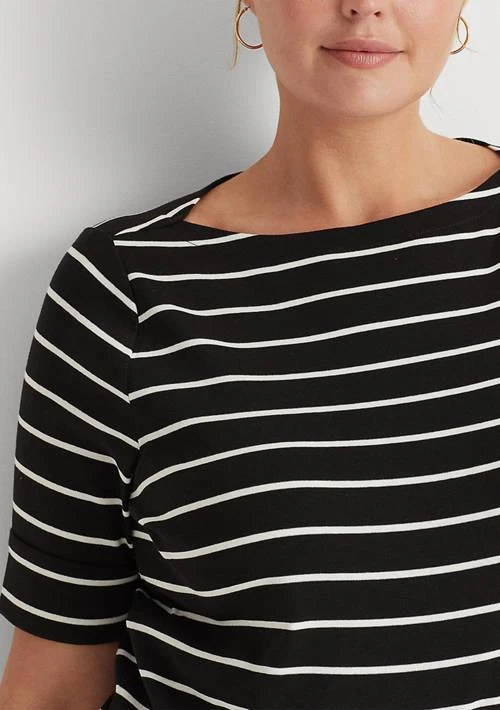 Ralph Lauren Ralph Lauren Plus Size Striped Boat Neck Top 3