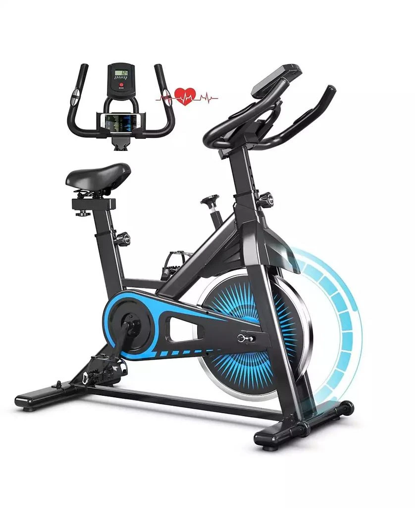 SUGIFT Indoor Silent Belt Drive Adjustable Resistance Cycling Stationary Bike-Blue 1
