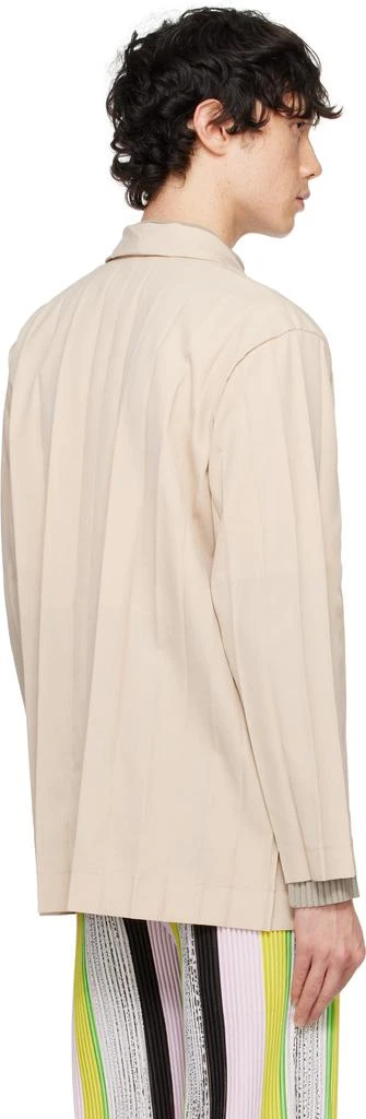 Homme Plissé Issey Miyake Beige Edge Ensemble Blazer 3