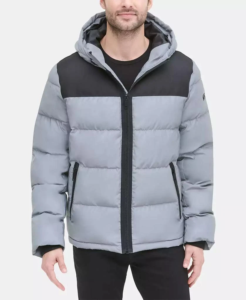 DKNY Men's Mixed-Media Puffer Coat, Created for Macy's 1