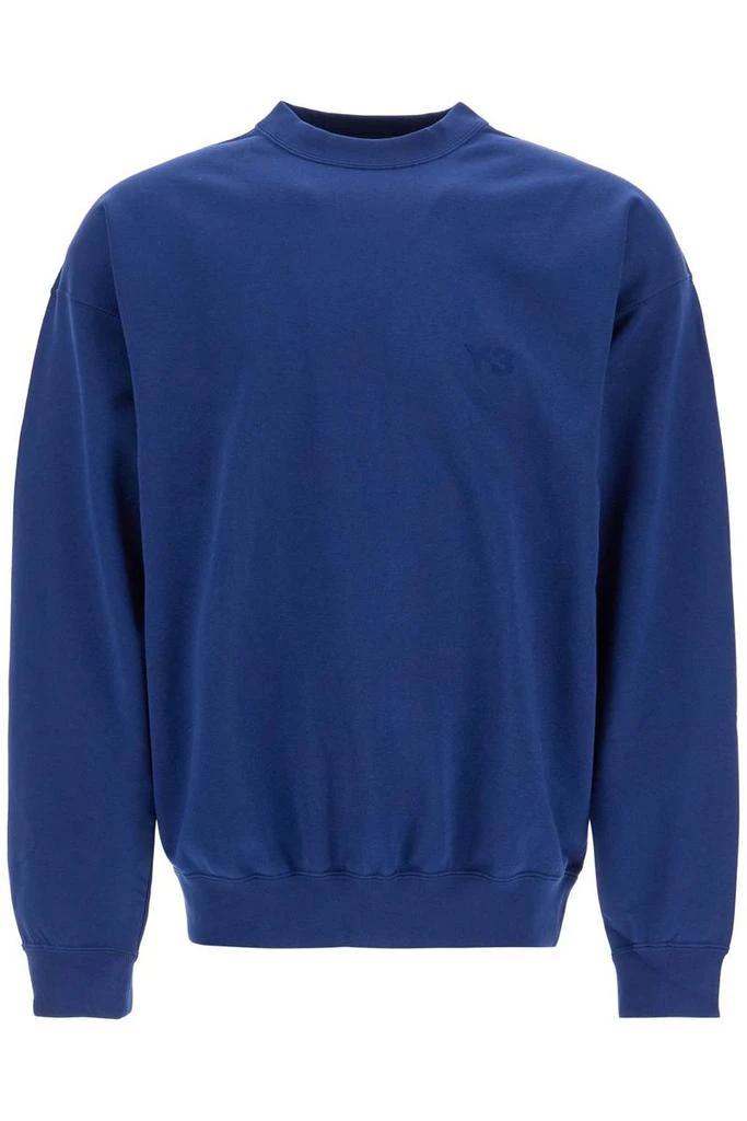 Y-3 blue cotton crewneck sweatshirt for men 1