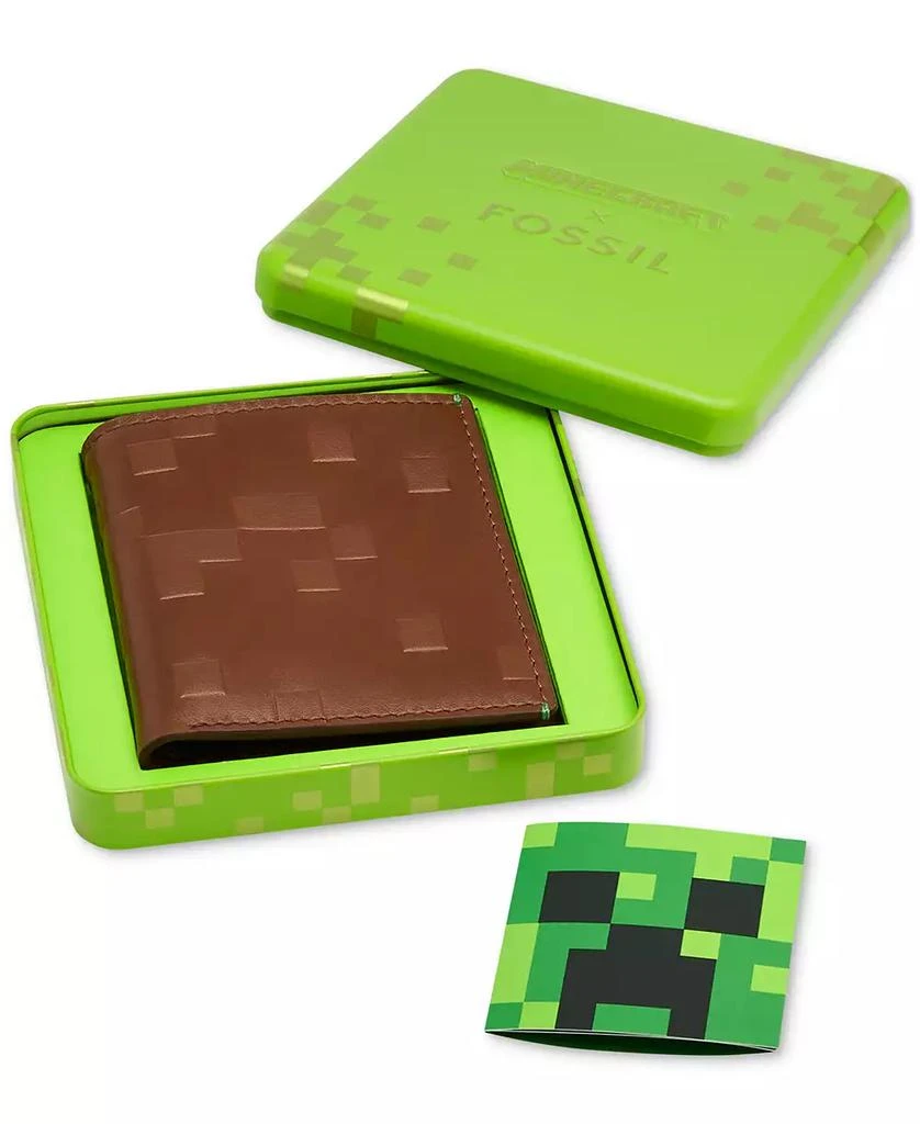 Fossil Men's Minecraft Special-Edition Embossed Leather Wallet 5