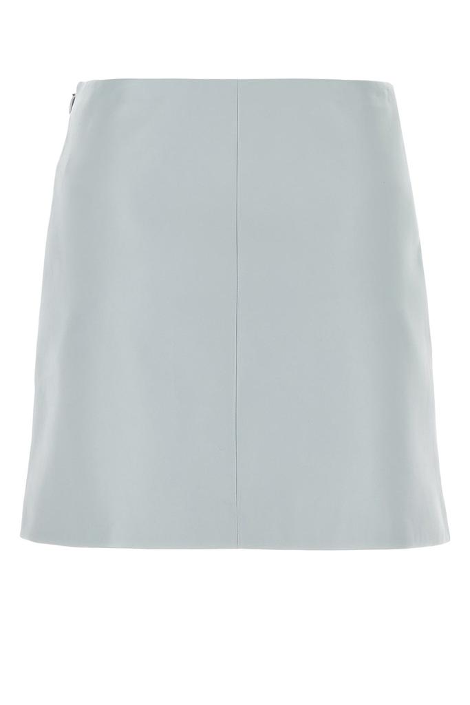 Loewe Powder blue leather mini skirt