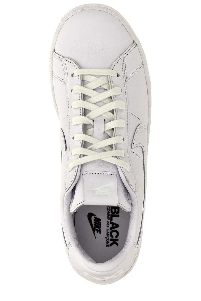 Black Comme des Garçons Black Comme des Garçons X Nike Swoosh Logo Lace-Up Sneakers 4