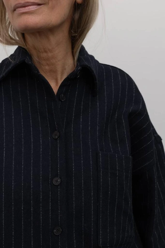 Collective Collective - Wool Stripe Quilted Oversized Jacket 6