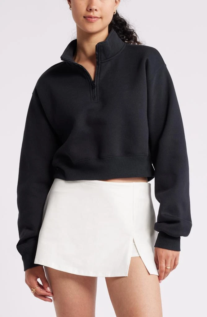 BP. Quarter Zip Fleece Detail Sweatshirt 1