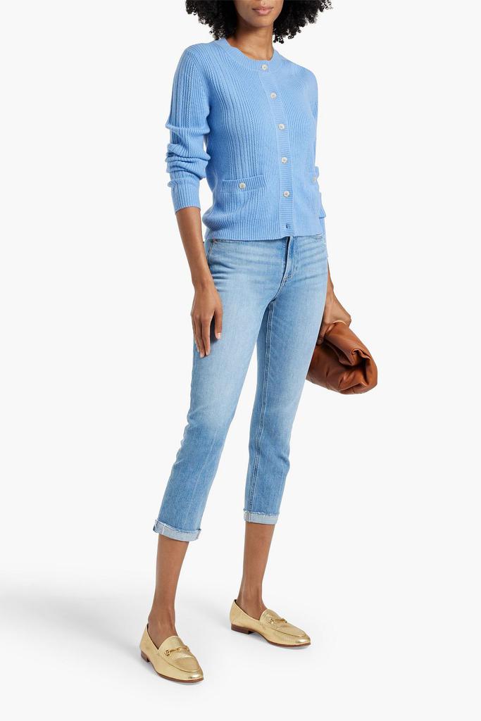 Arch4 Sunningdale ribbed pointelle-knit cashmere cardigan