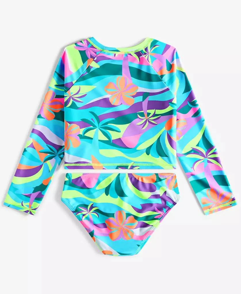 Breaking Waves Big Girls 2-Pc. Cropped Rash Guard Swimsuit 3