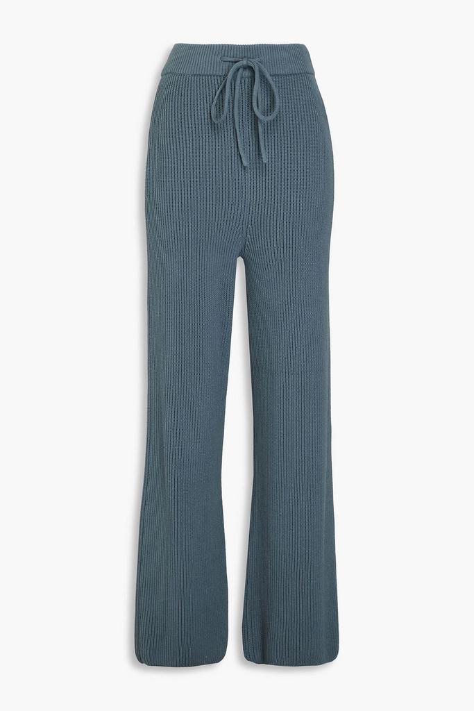Le 17 Septembre Ribbed cotton wide-leg pants