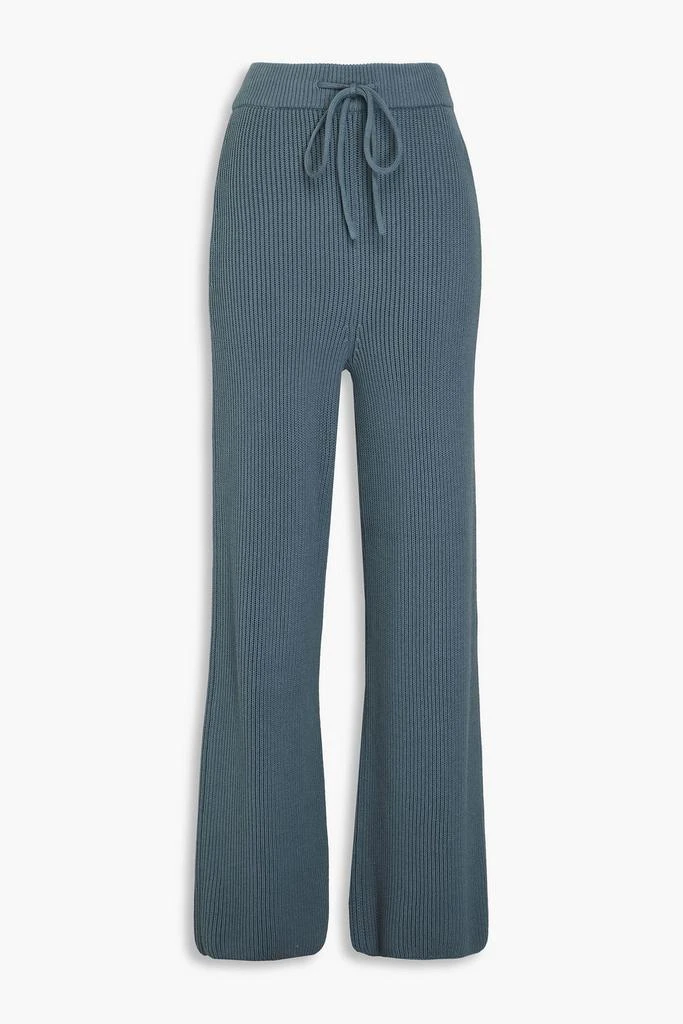Le 17 Septembre Ribbed cotton wide-leg pants 1
