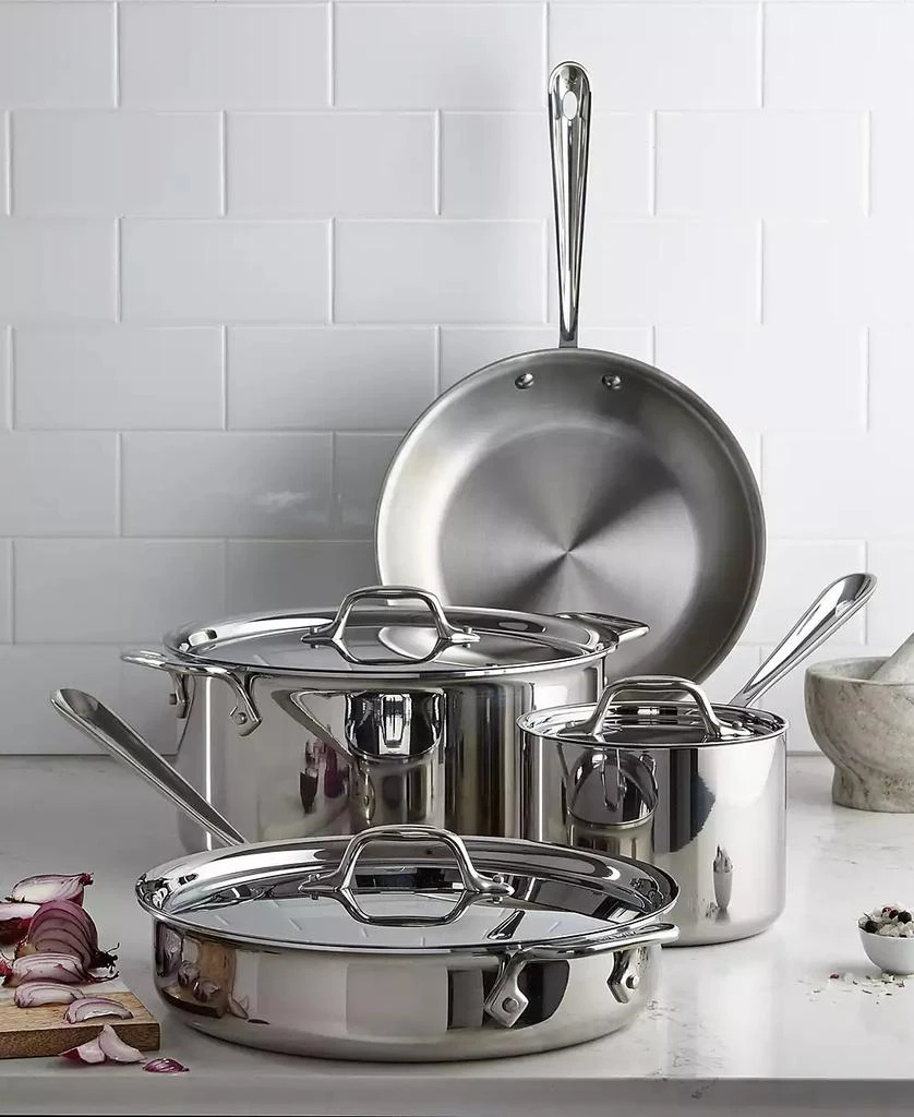 All-Clad D3 Stainless Steel Cookware Set, Exclusively at Macy’s, 7 Piece 1