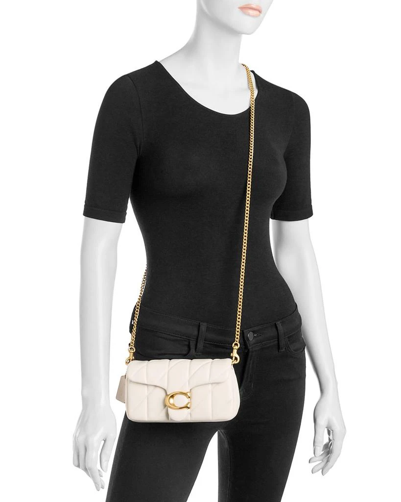 Coach Quilted Pillow Leather Tabby Wristlet With Chain 2