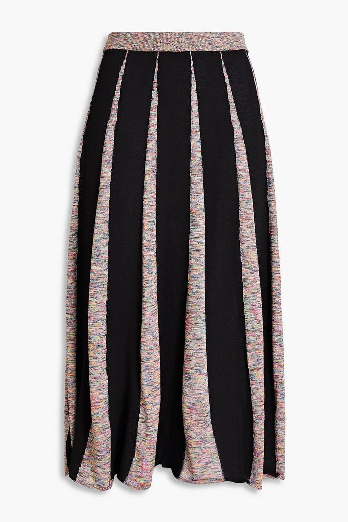 Boutique Moschino Space-dyed ribbed-knit midi skirt