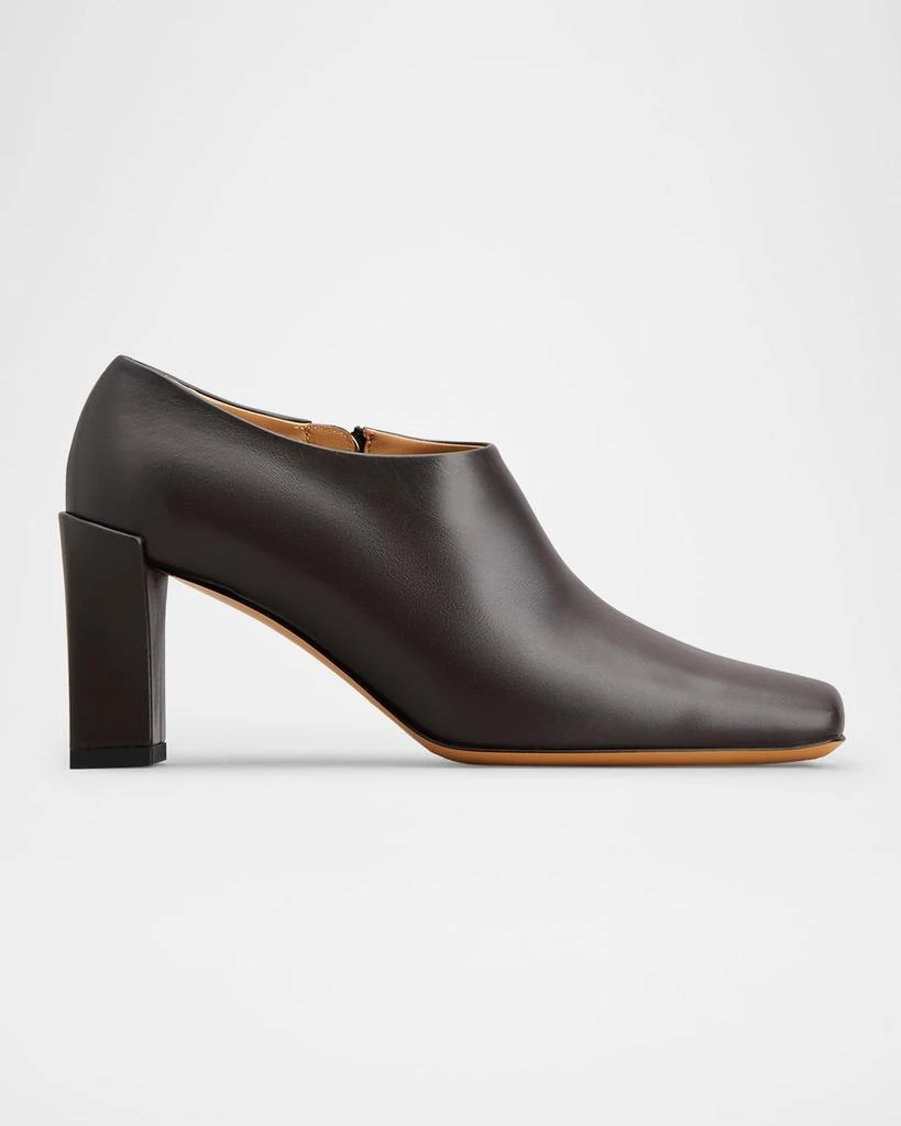 Tod's Square-Toe Leather Zip Ankle Booties 1