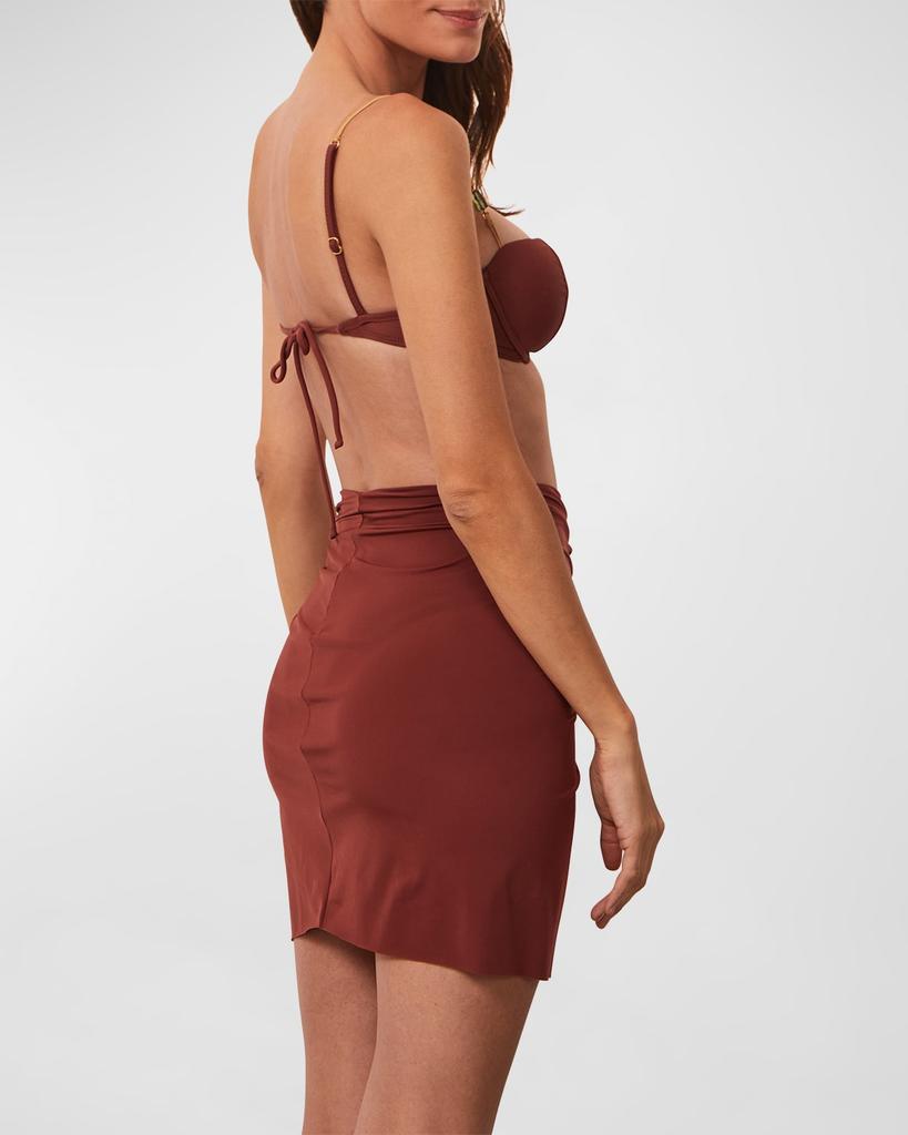 Vix Swimwear Solid Karen Mini Skirt Coverup