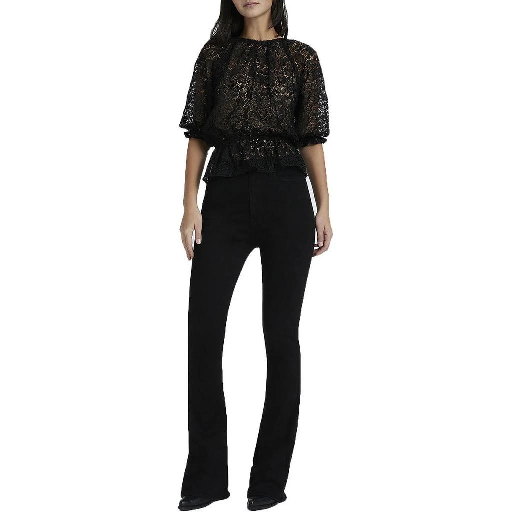 7 For All Mankind Womens Unlined Lace Blouse 1