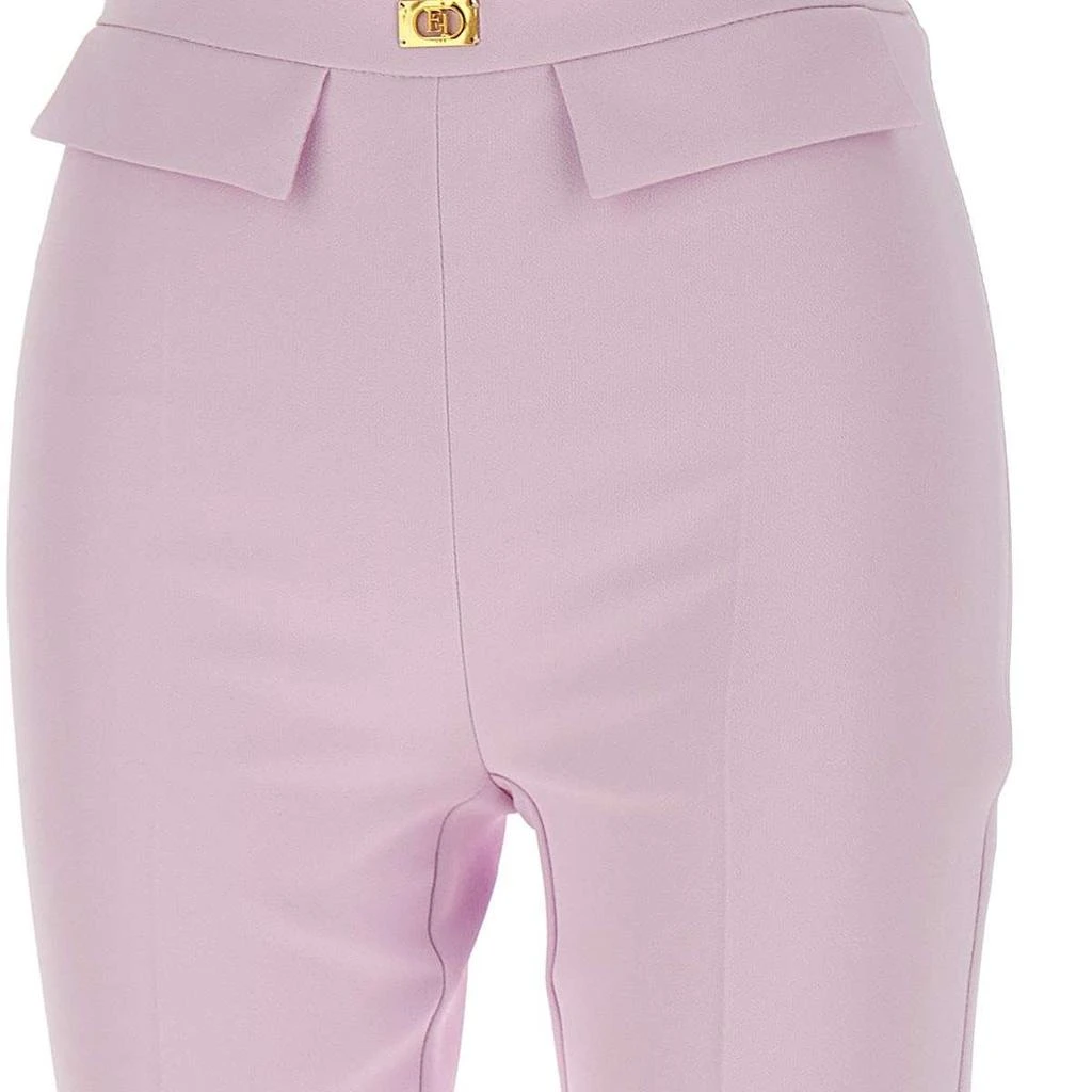ELISABETTA FRANCHI Elisabetta Franchi Logo Plaque Crêpe Slim Fit Trousers 6