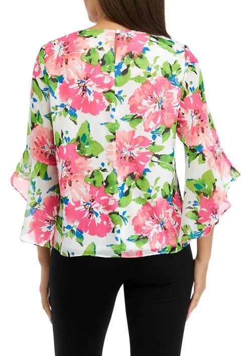 Kasper Petite Ruffle Sleeve Blouse 2