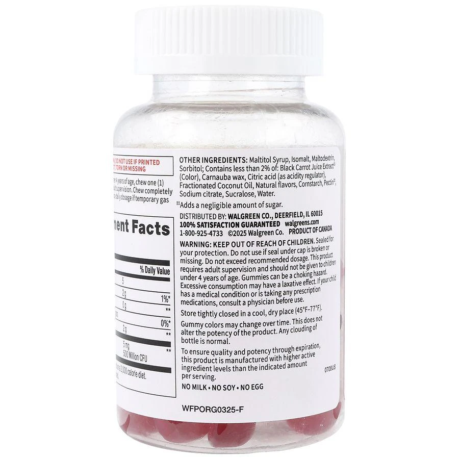 Walgreens Free
Pure Kids Probiotic Gummies Raspberry 3