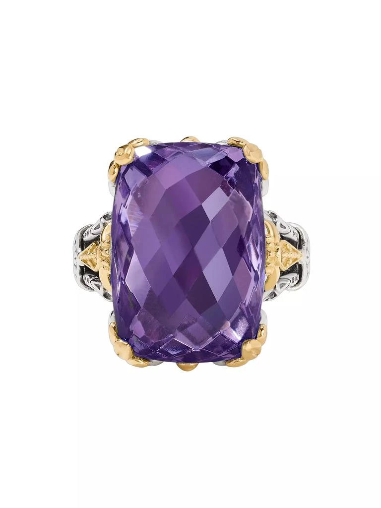 Konstantino Pythia Sterling Silver, 18K Gold & Amethyst Quartz Ring 3