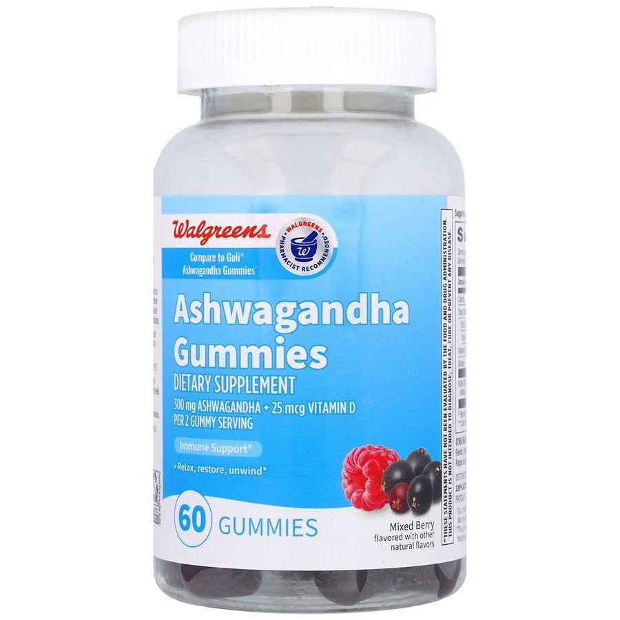 Walgreens Ashwagandha 300 mg Gummies Mixed Berry