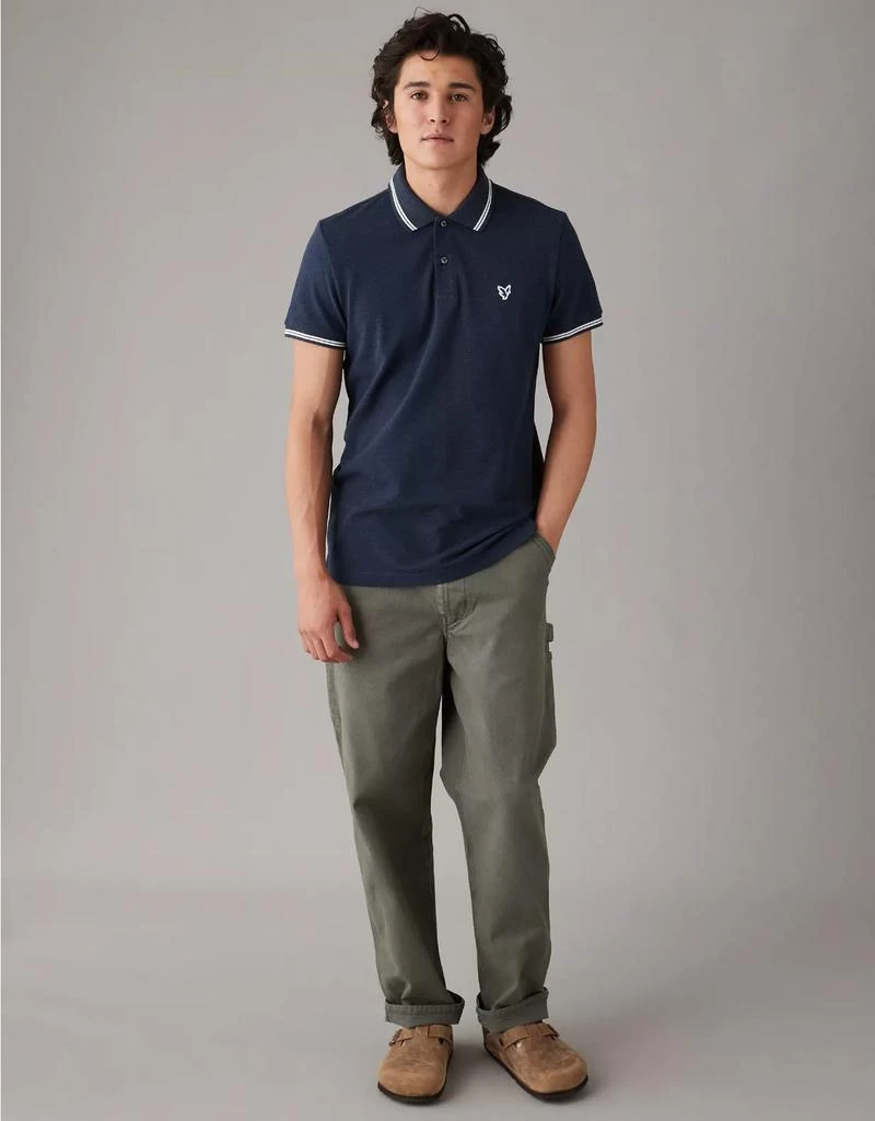 AE AE Lived-In Slim Fit Pique Polo Shirt