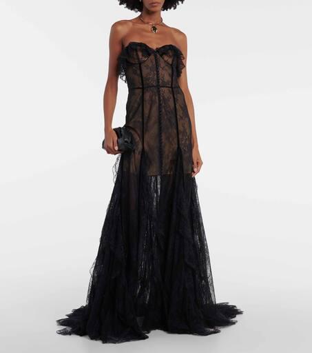 Costarellos Strapless bustier dress