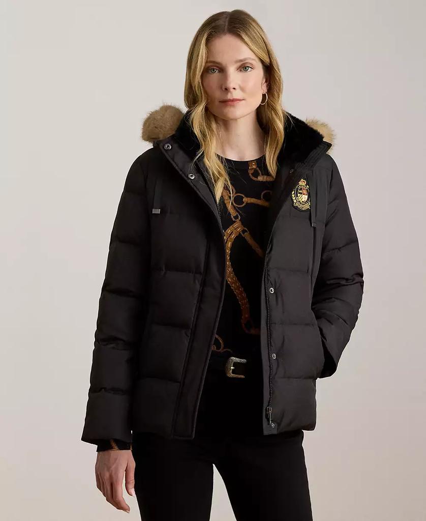 Ralph Lauren Women's Faux-Fur-Trim Collared Puffer Coat