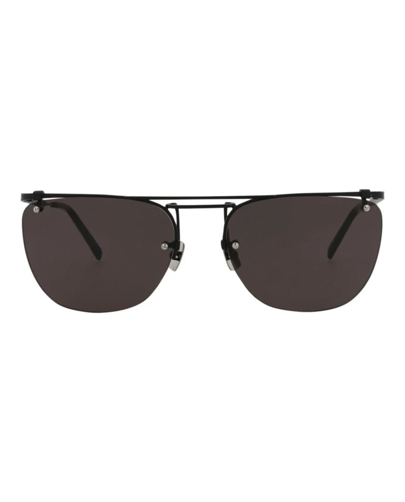 Saint Laurent Aviator-Frame Metal Sunglasses 1