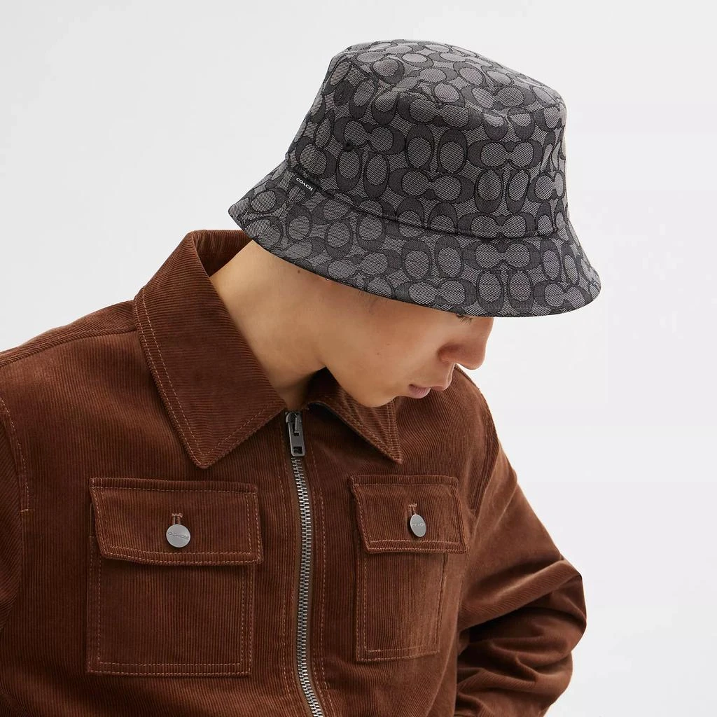 Coach Signature Jacquard Bucket Hat 2