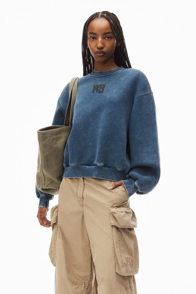 Alexander Wang puff logo sweatshirt in structured terry