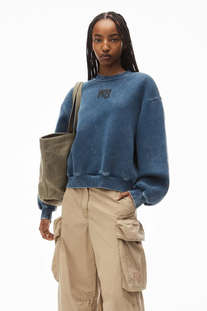 Alexander Wang puff logo sweatshirt in structured terry 1