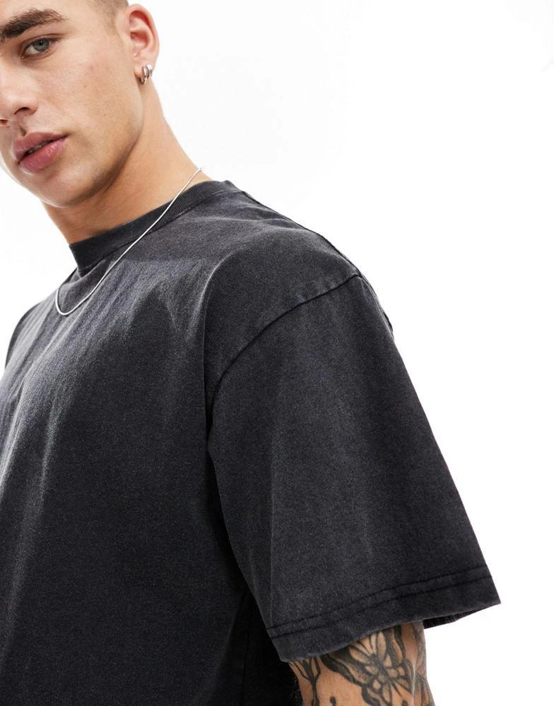 PacSun PacSun premium washed t-shirt in black 2