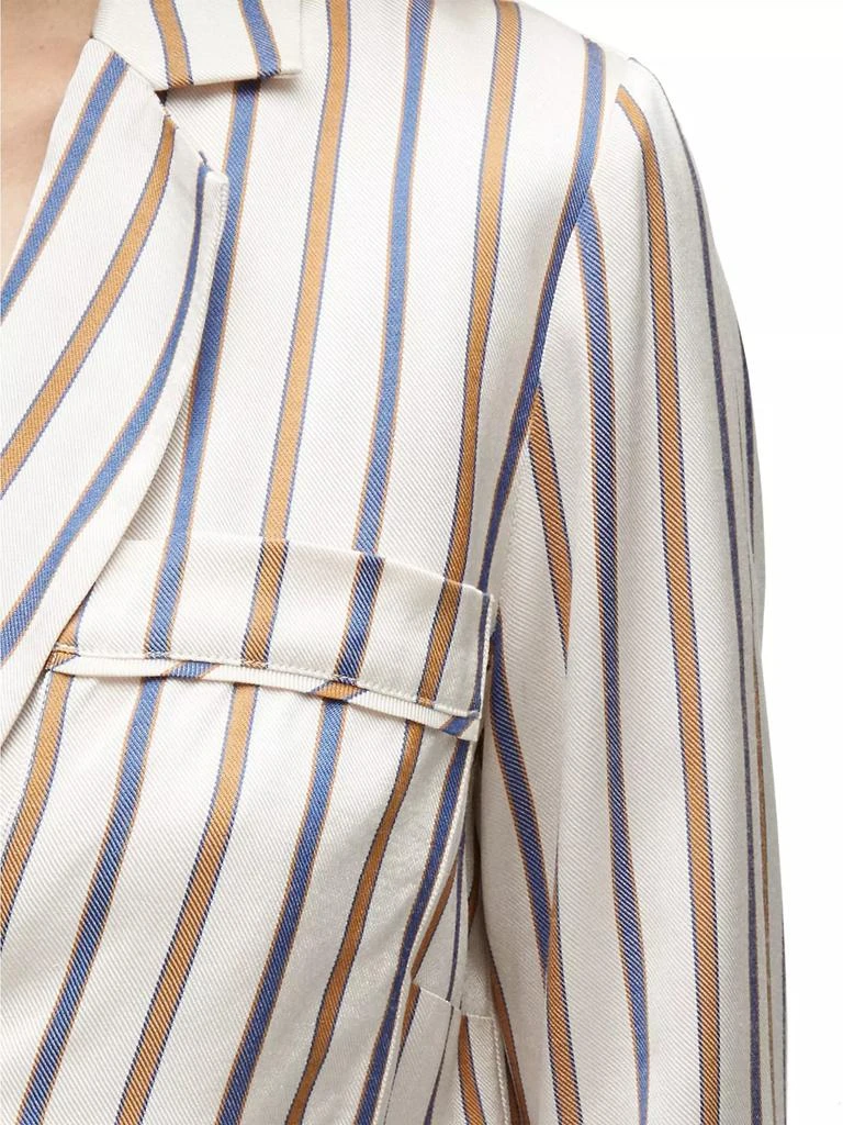 VERONICA BEARD Lusanne Stripe Long-Sleeve Shirt 6