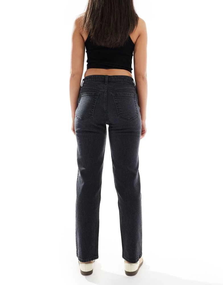 HOLLISTER Hollister high rise straight leg jean in washed black 2