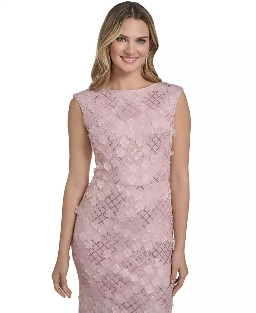 Jessica Howard Petite Extended Shoulder Jewel Neck Gown 2