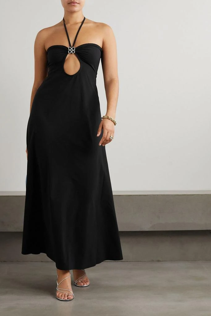 DODO BAR OR Whitney embellished cutout stretch-jersey halterneck maxi dress 2