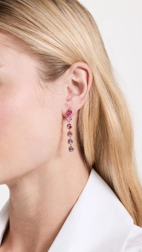 Suzanne Kalan 14k Rose Gold Pink Ombre Six Drop Earrings 2
