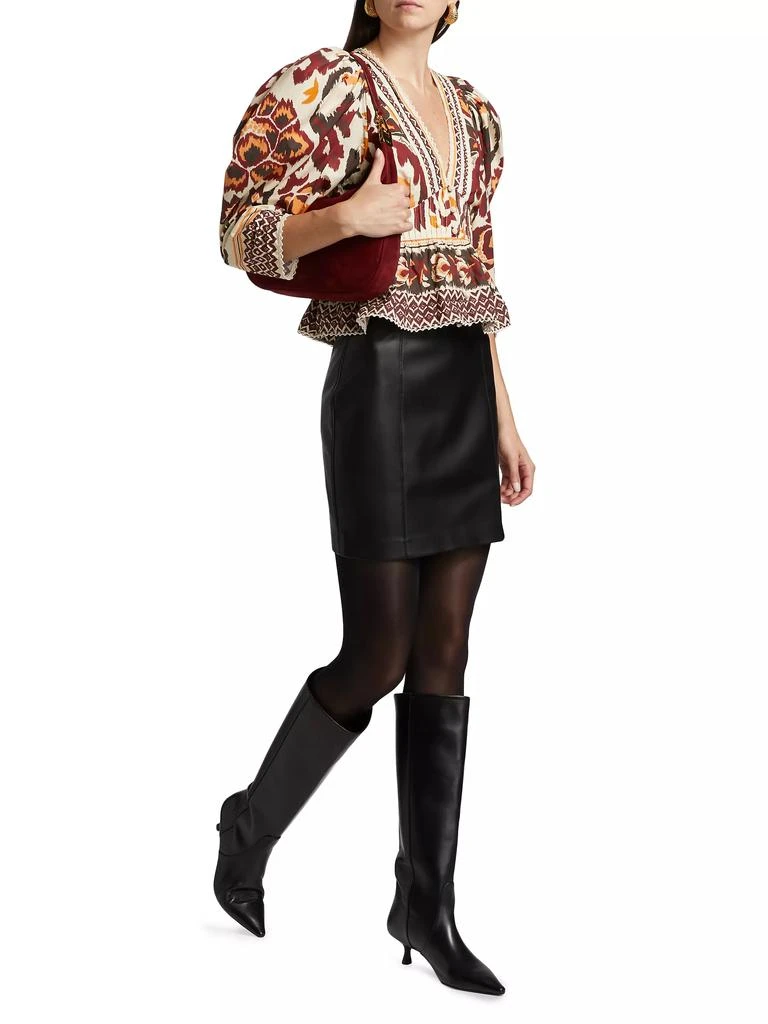 Farm Rio Toucans Scarf Puffed Sleeve Blouse 2