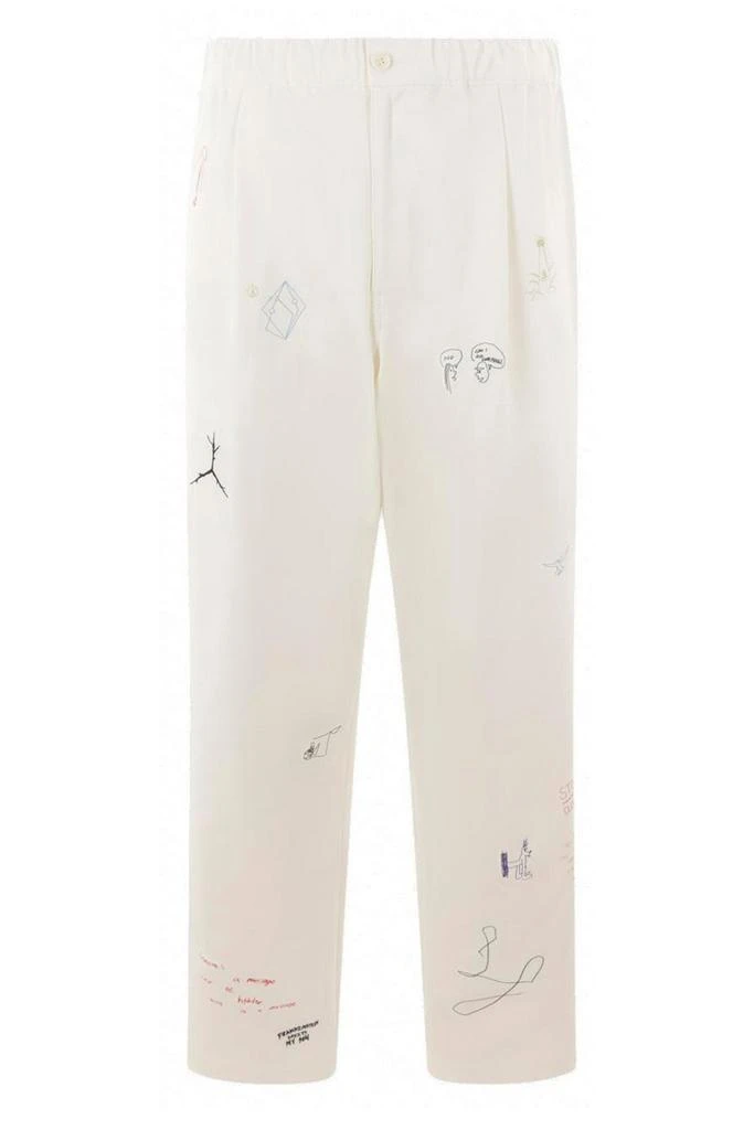 UNDERCOVER Undercover High Waist Printed Trousers 1