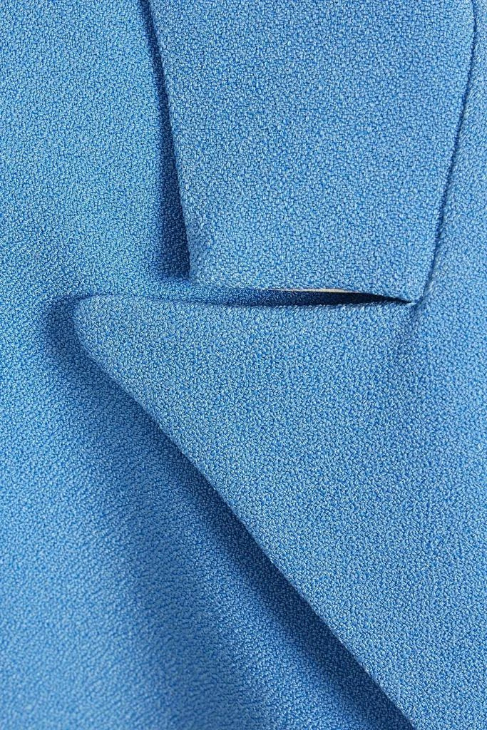 Paris Georgia Max leather-trimmed crepe blazer 4