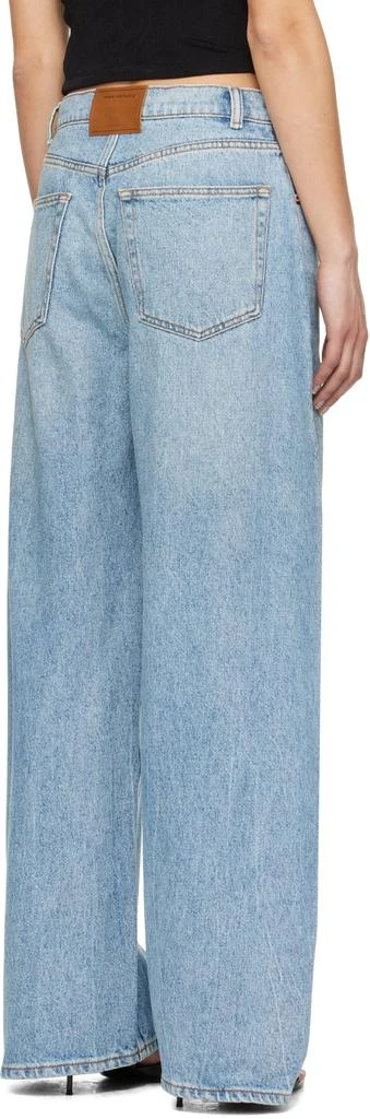 Alexander Wang Blue Low-Rise Rounded Oversized Jeans 3