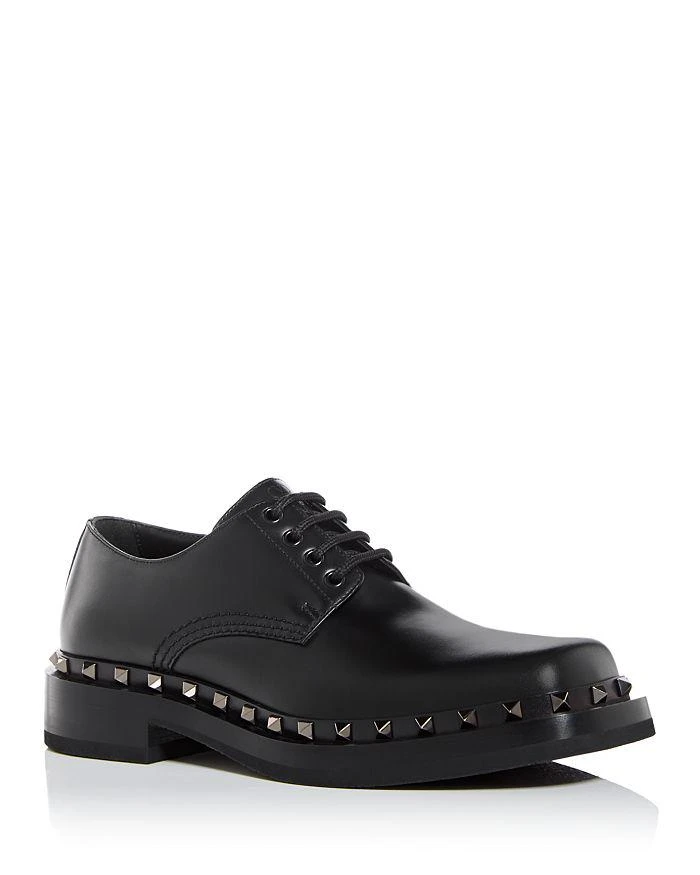 Valentino Men's Studded Square Toe Oxfords 1