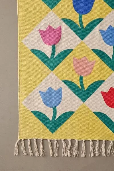 Urban Outfitters Renee Tulip Printed Rug 5
