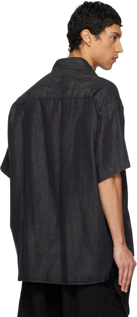 Maison MIHARA YASUHIRO Black Cotton Tencel Half-Sleeve Denim Shirt 3