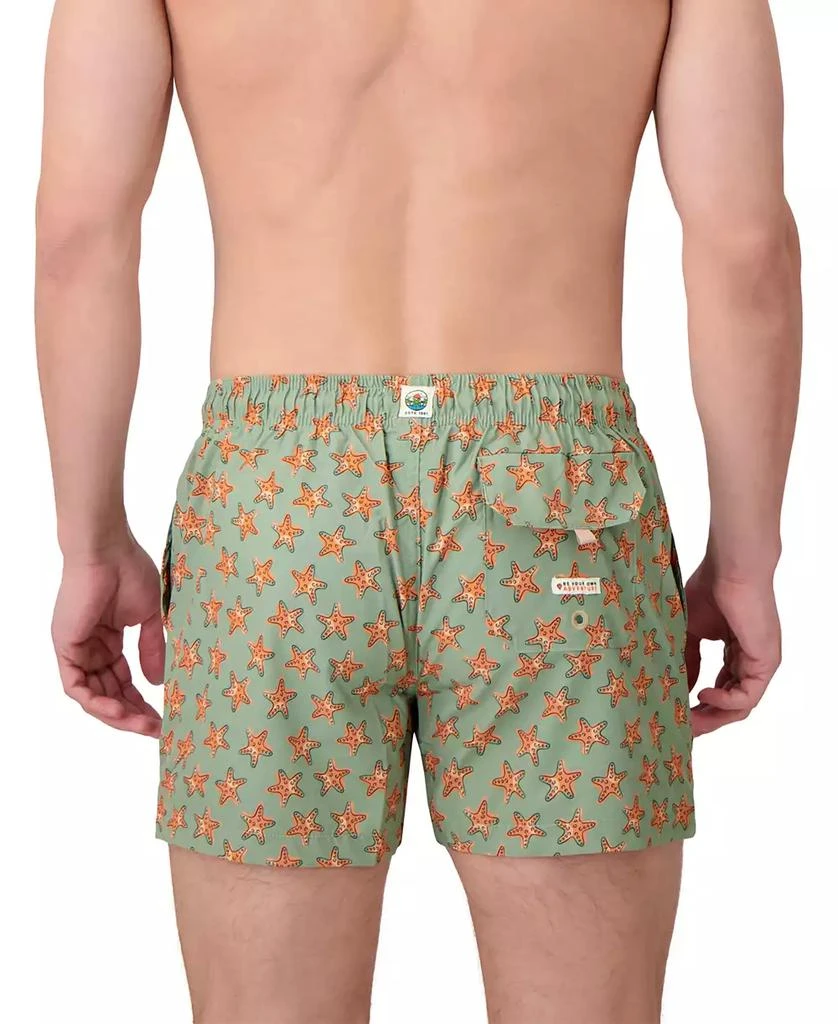 Sunset and Vines Men's Star-Pattern Woven Swim Trunks 3
