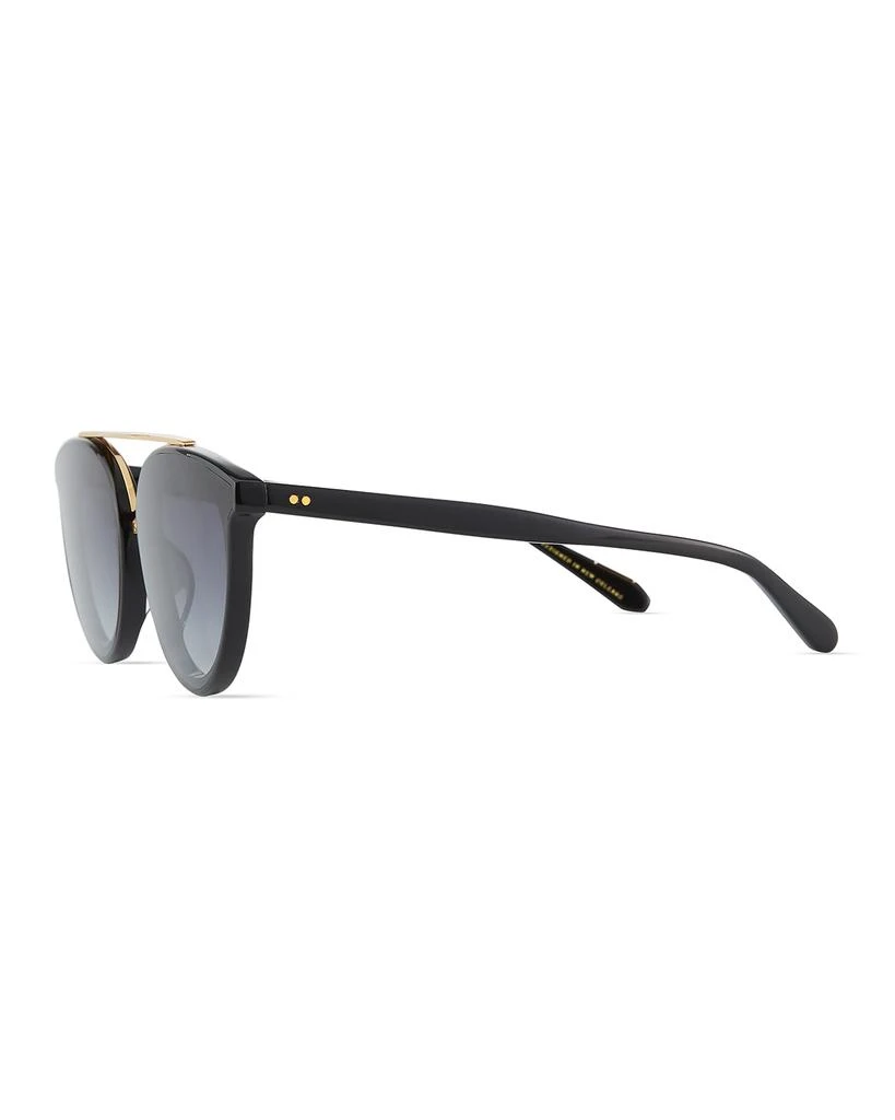 Krewe Clio Round Acetate Sunglasses, Black 3