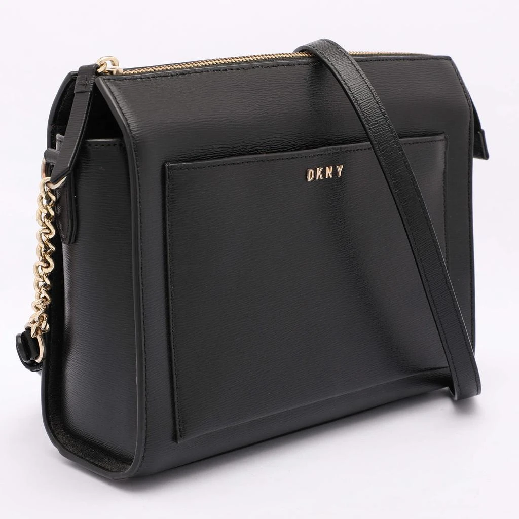 DKNY DKNY Black Leather Top Zip Crossbody Bag 3