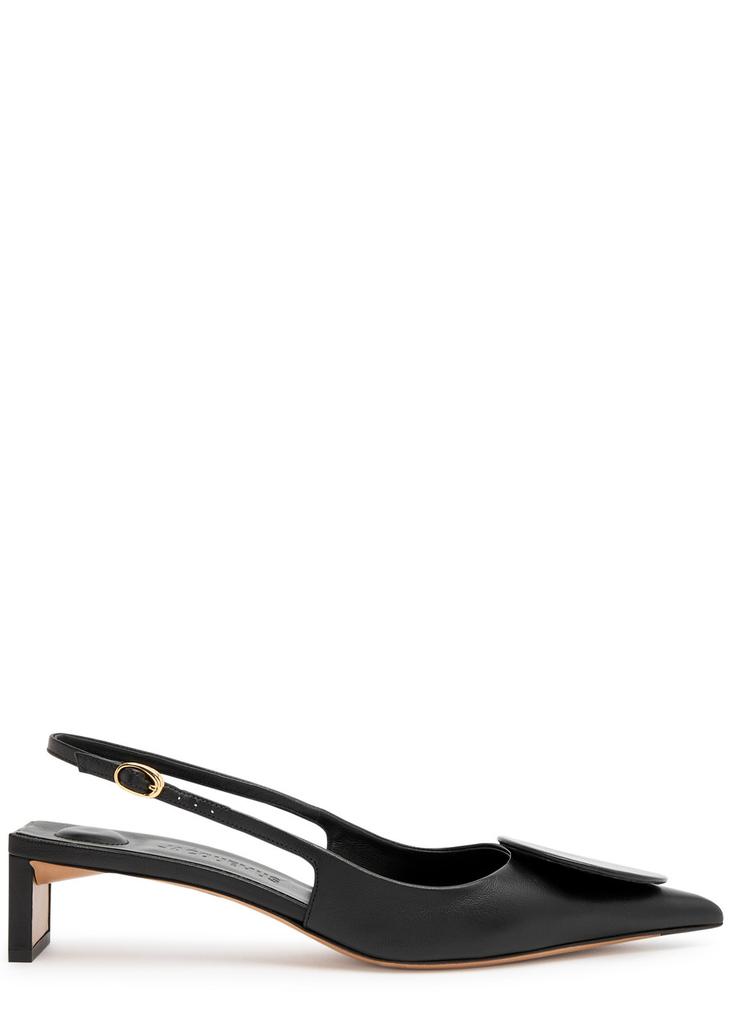 パンプス JACQUEMUS SLINGBACK JACQUEMUS Cubisto bow-embellished leather slingback pumps
